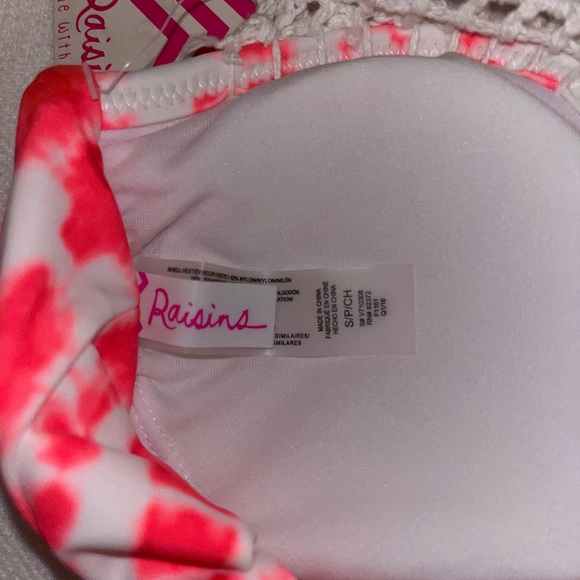 NWT, Raisins Swim Coral Color Top, Size Small - Picture 5 of 6